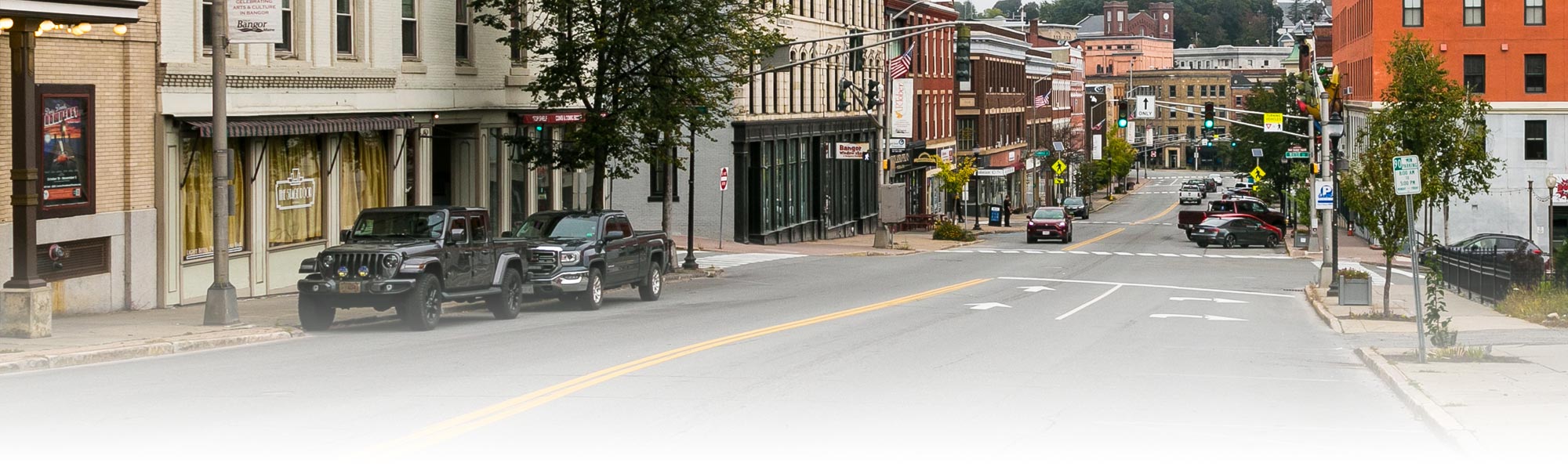 Photo of Main Street in Downtown Bangor, Maine
